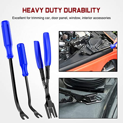 Nilight 238Pcs Trim Removal Tool, Auto Push Pin Bumper Retainer Clip Set - color: 238 Clips+ Remover Tools Blue