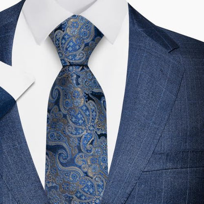 joy alice Tie For Men 6 PCS Necktie Woven Jacquard Neck Ties Set Neck Ties - color: Sky Blue Purple Brown Burgundy