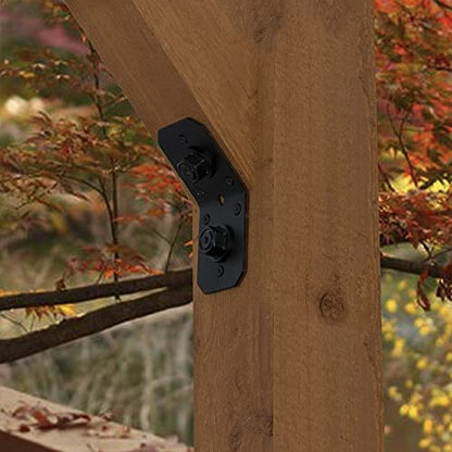 OZCO Ironwood Angle Bracket Kit, 4in, 4 Pieces, Black - style: Ironwood