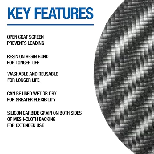 Mercer Industries Floor Sanding Screen Disc, 10 Pack, 17", Grit 100 - size: 17-Inch, style: Grit 100