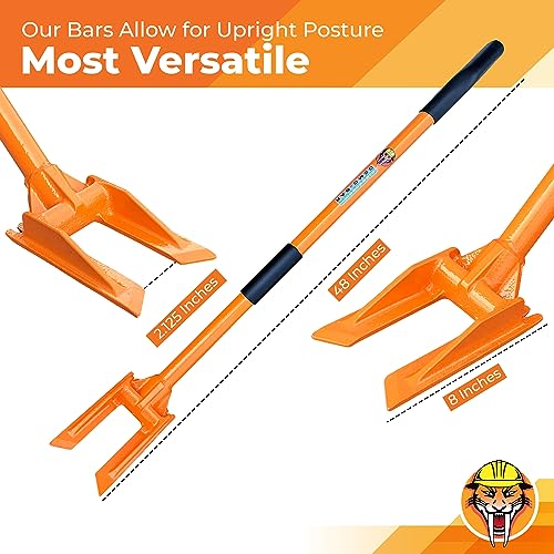 48" Versatile Demo Bar – Heavy-Duty Demolition Pry Bar for Walls, Ceilings, Floors, Framing, Trim & Remodeling - size: 48" Round