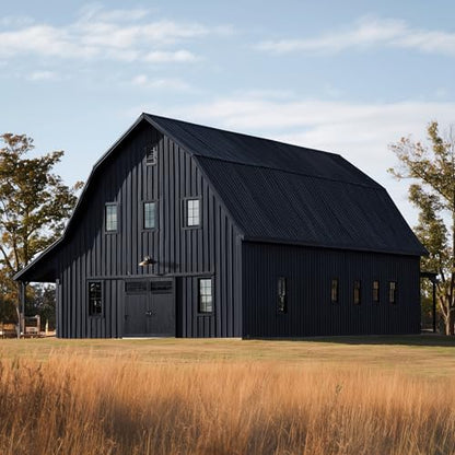 EVOLVE Ranch Guard Black, 5 Gallon, Semi-Gloss Exterior Paint – UV-Resistant Barn & Fence Coating