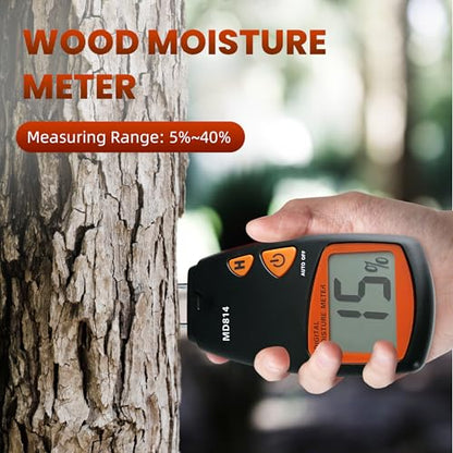 Digital Wood Moisture Meter 4 Pin Lumber Humidity Tester for Lumber