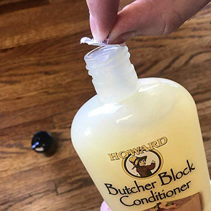 Howard BBC012 12 Oz Butcher Block Conditioner (4 Pack) - size: 12 Ounce (Pack of 4)