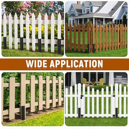 SDSNTE Steel Fence Post Repair Stakes for Fence Post Support, 10 Pcs