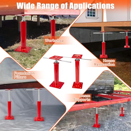 4 Pack House Floor Jacks, 16"-21" Height Range, 11023 LBS Max Load - size: 16" - 21" (4 Pack)