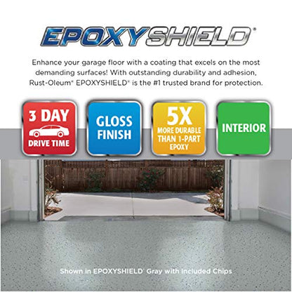Rust-Oleum EpoxyShield Gloss Tan Garage Floor Coating Kit - color: Tan, size: 1 Count (Pack of 1)