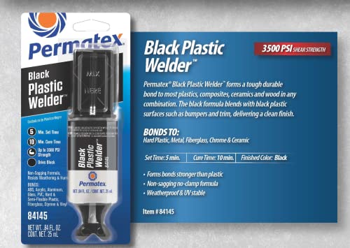 Permatex 84145 Permapoxy Black Plastic Weld - 0.84 fl. oz. - size: 0.84 fl. Ounce
