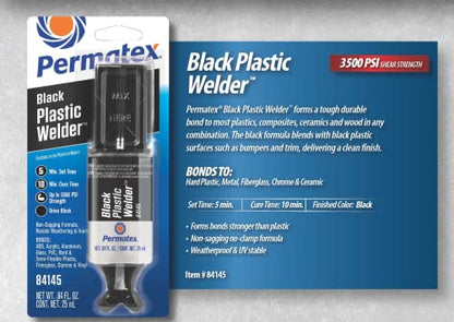 Permatex 84145 Permapoxy Black Plastic Weld - 0.84 fl. oz. - size: 0.84 fl. Ounce