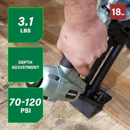 Metabo HPT Flooring Stapler Pneumatic, 18 Gauge 1/4" Staples, N4004AB