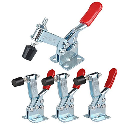 E-TING 4pcs Hand Tool 201B Toggle Clamp 198Lbs Horizontal Clamp