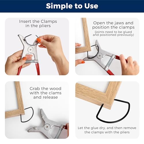 TOFL Miter Spring Clamps | 8 To A Package 1/2” to 3/4” | Woodworking - Picture Frames - Crown Molding - Wood Trim and More (1/2" to 3/4" Miter Spring Clamp) - size: 1/2" to 3/4" Miter Spring Clamp
