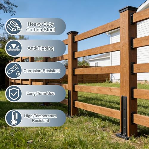 2Pcs Fence Post Repair Kit, Quick Fix Broken/Leaning Wood Post