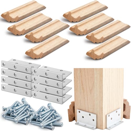 Blulu 2 Set 3-1/2" Newel Post Mounting Kit Deck Stair Floor Installation - size: 3-1/2 Inch