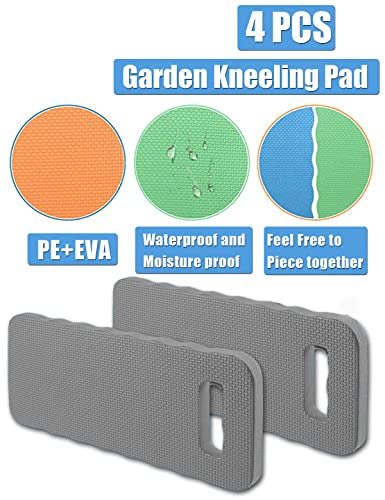 YWSHF 4 PCS Garden Kneeling Pad,Knee Mat Waterproof Foam Knee Pads for Gardening,Cleaning,Baby Bath,Yoga,Praying and Exercise 15.745'' x 7.09'' x 0.79'' Grey - color: Grey-4 PCS