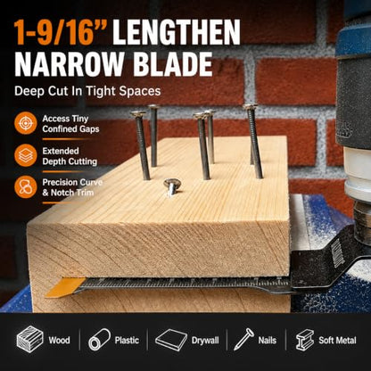 55PCS Oscillating Saw Blades, Multitool Blades for Metal Wood