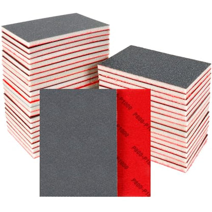 24 PCS Sanding Sponge Block 800-1000 Grit Wet Dry Sandpaper for Wood Metal - color: 800-1000g, size: 24 Pcs