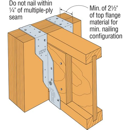 Simpson Strong-Tie THAI1.81/22 Thai Galvanized Adjustable Truss Hanger for 1-3/4 in. Engineered Wood
