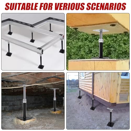 4 Pack 5-8 Inch Adjustable House Floor Jacks, Heavy Duty, 11,000 lb Each - size: 4P 5-8 inch
