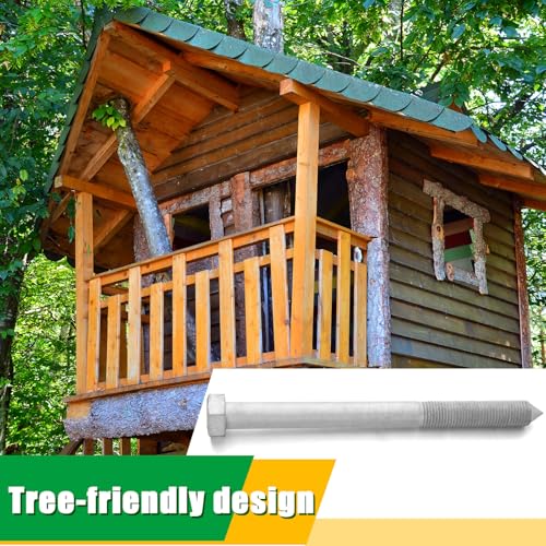 1 Pc Treehouse Lag Bolt Hot Dip Galvanized Hex Head Lag Screws for Treehouse Brackets Hardware Deck Construction Wood Framing Heavy Duty (1.25 x 15 Inch) - size: 1.25 x 15 inch