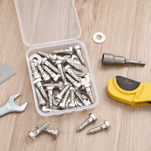 25 Pcs 5/16" x1-1/4 Hex Head Lag Screws for Flower Stands Outdoor - size: 5/16"x1-1/4"
