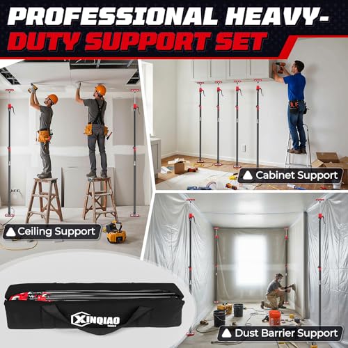 XINQIAO Cabinet Jacks for Installing Cabinets, Heavy Duty Third Hand Tools Adjustable Support Pole from 49.2 in to 114.2 in, 2 PCS - size: 49.2"-114.2" 2PC