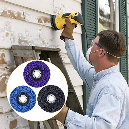 12 Pack 4-1/2" x 7/8" Strip Discs Stripping Wheel Fit Angle Grinder Clean and Remove Paint Coating Rust Welds Oxidation - size: 4.5 Inch