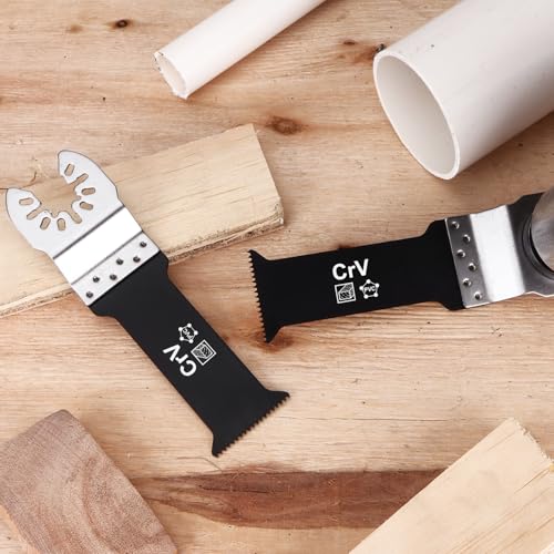 1-1/4" Multifunction Standard E-Cut Saw Blades with Stainless Steel Holder Oscillating Saw Blades for Wood, Plastic (3-Pack) - color: 1-1/4"(Crv), size: 3--PACK
