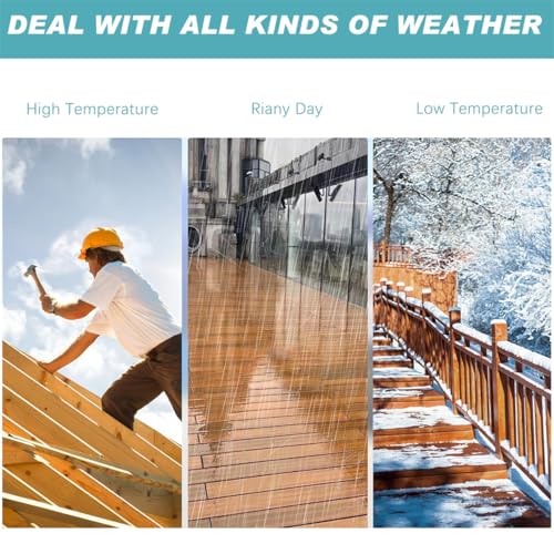 Joist Deck Butyl Tape 1.57in X 3.28 Ft Weather-Resistant Black Joists Flashing Tape for Wood Decking Roofs Beams RV Fence