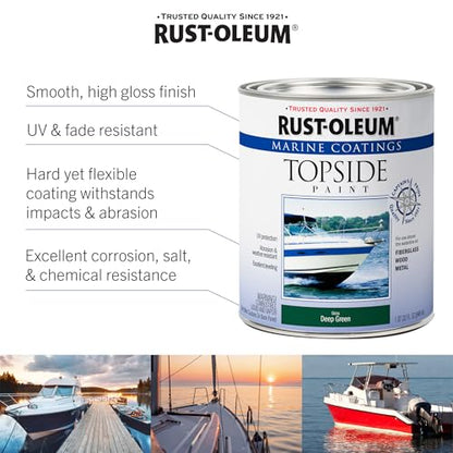 Rust-Oleum Marine Navy Blue Topside Boat Paint - color: Navy Blue, size: 32 Fl Oz (Pack of 4)