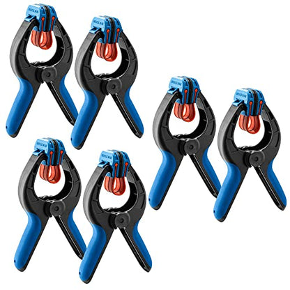 Rockler Bandy Spring Clamps (3-Pair) One-Handed Nylon Clamp Set - size: 3PACK-Medium
