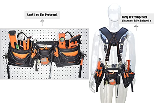 WELKINLAND 18-Pocket Carpenter tool belt, Easy-Access HVAC Tool Belt