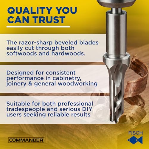 Mortise Bits Chisel Set - Square Hole Drill - 3/8" Dia x 5/8" x 8-1/2" OAL - size: 3/8 in
