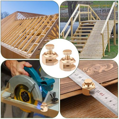 4 Pack Stair Gauge Set, Layout Tool for Framing Square, Gold - color: Gold