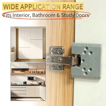 6PCS Magnetic Door Hinge Jig, 2mm Gap, 90 Degree Cabinet Alignment Tool