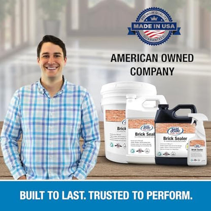 Rainguard Water Sealers Brick Sealer, Penetrating Protection Against Rain and Moisture Damage, For All Brick and Mortar Surfaces, Silane/Siloxane Waterproofer, Natural Finish, Makes 1 Gallon - style: 32 fl oz (Makes 1 Gallon)