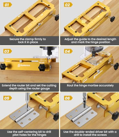 Door Hinge Jig with Door Lock Installation Kit, Includes Storage Case - style: Door Hinge Jig & Door Lock Installation Kit