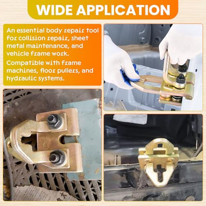 Auto Body Frame Puller, Right Angle 2-Way Self-Tightening Panel Clamp