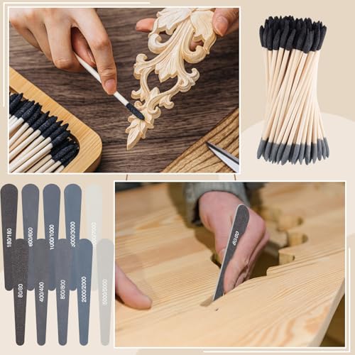 70 Pcs Sanding Sticks for Plastic Model, Teardrop, 80-7000 Grit - style: Teardrop