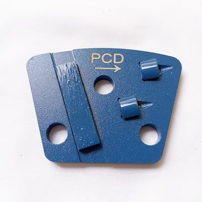 PCD Grinding Disc 3Pcs Trapezoid with Diamond for Concrete Epoxy Removal - style: None thread hole-PCD Right