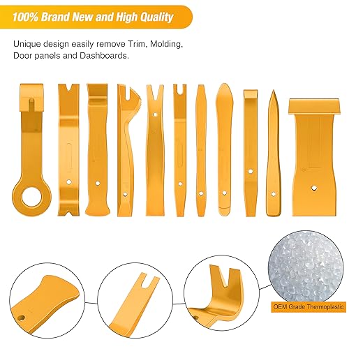 GOOACC 40Pcs Trim Removal Tool Yellow - color: Yellow