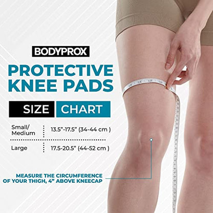 Bodyprox Protective Knee Pads, Thick Sponge Anti-slip Knee Sleeve - size: Small/Medium
