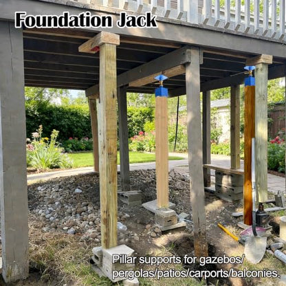 Heavy Duty House Leveling Jacks - 4.5-6.5inch Height, Fits 4x4 Inch Posts - size: 4.35-6.55 inches