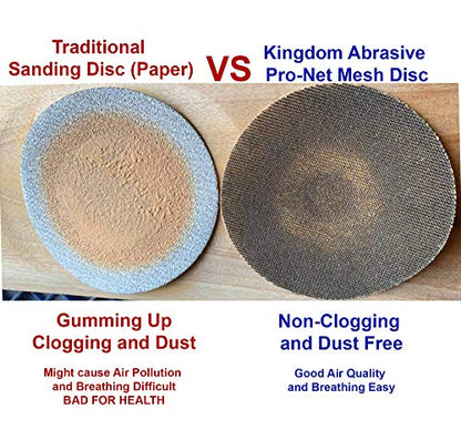 5-In. Pro-Net Sanding Discs, 5 Different Grits, 25-Pack, Wet & Dry, Non-Clogging, Long Life, Compatible with Angle Grinder - size: 5 inch