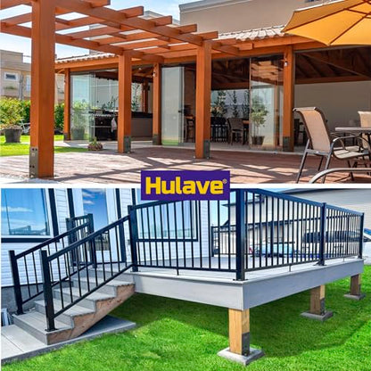 Hulave 1Pack Stainless Steel 6 x 6 (Actual: 5.5" x 5.5") Post Base, Suitable for Terrace Railing, Fence, Gazebo, Porch, etc Concrete Support Anchor Base Post Anchor Bracket (Dark Gray) - size: 6"x6" (Actual 5.5"x5.5")