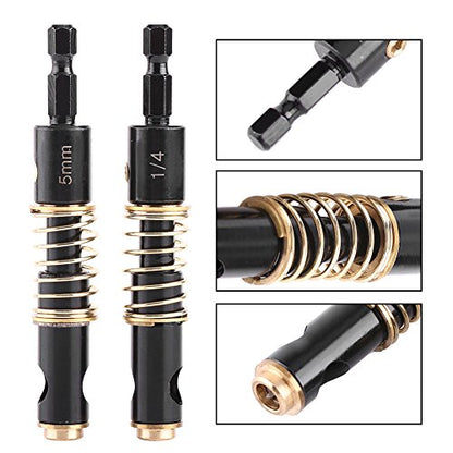 5mm 1/4" Black Hinge 5mm Drill bit Shelf pin jig Drill Bits 1/4inch Hex Shank Door Window Cabinet Self Centering Hinge Tapper Core Hole Openning Puncher Bits Woodworking Tools(2 Sets) - size: 2 sets