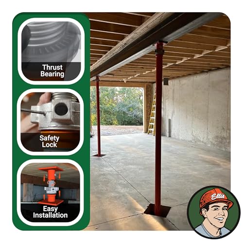 Ellis Light-Duty Lifting Shores, Adjustable Screw Jack Post, 110" to 134" - size: 110" - 134"