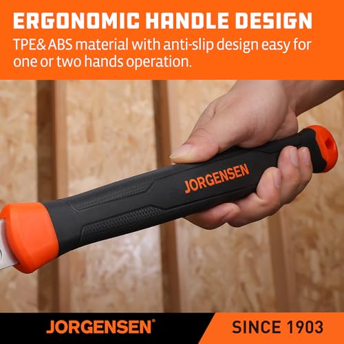 JORGENSEN Japanese Pull Saw, 9.5 Inch Pro Dovetail Saw with Rubber Handle, SK5 Steel Handsaw with Tool-less Quick Change Blade, 21TPI Fine Cross Cut Rip Cut Angle Cut Woodworking Tools