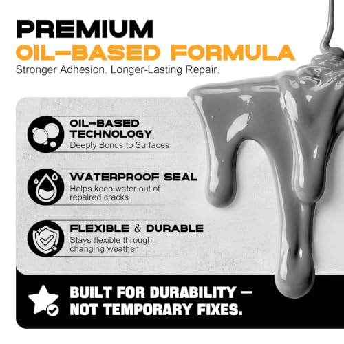 Concrete Crack Filler 3-Pack Oil-Based Self-Leveling Concrete Sealant Gray