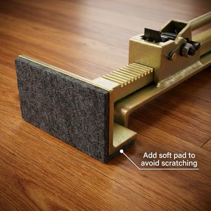 QWORK Flooring Jack – Ratcheting Alignment Tool for Hardwood Installation, Edge Tightening & Board Straightening - size: 1pcs
